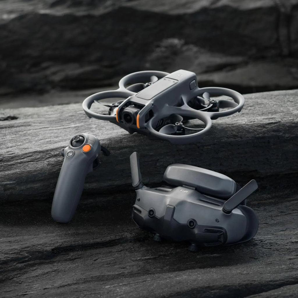 FPV Drone Fly More Combo (3 Batteries) with Camera 4K Includes Goggles 3 and RC Motion 3, Built-in Propeller Guard N384