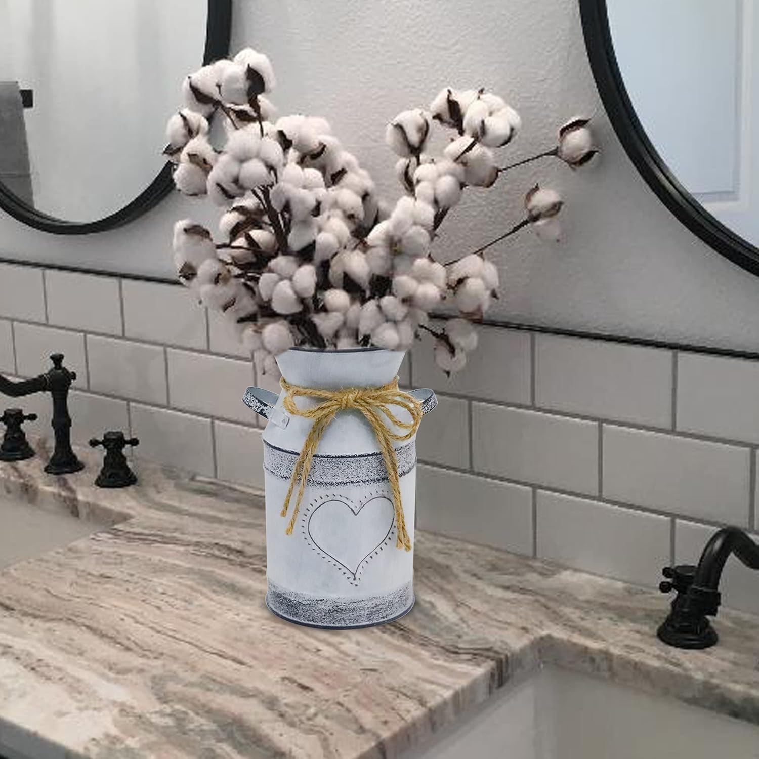 Shabby Chic Milk Can Vase D430125