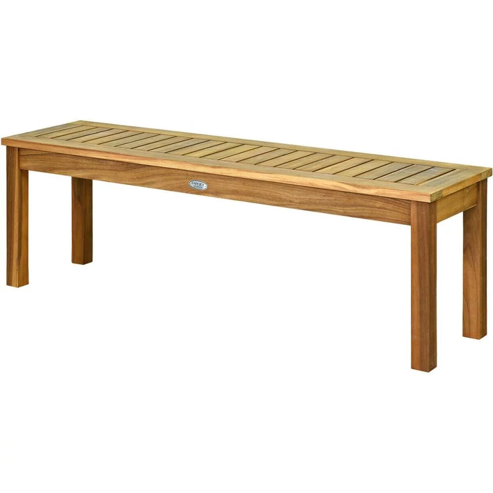 Outdoor Acacia Wood Dining Bench with Slatted Seat P684