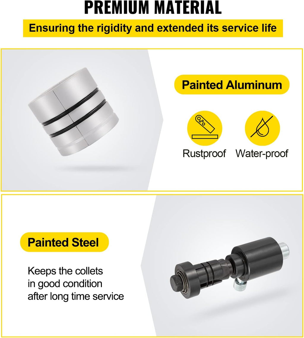 Hydraulic Exhaust Pipe Expander, 1-5/8 to 4-1/4 Size, 10 T, with 4 Dies and 2 Storing Cases P33014