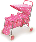 Pink Polka Dots Triple Doll Stroller V875
