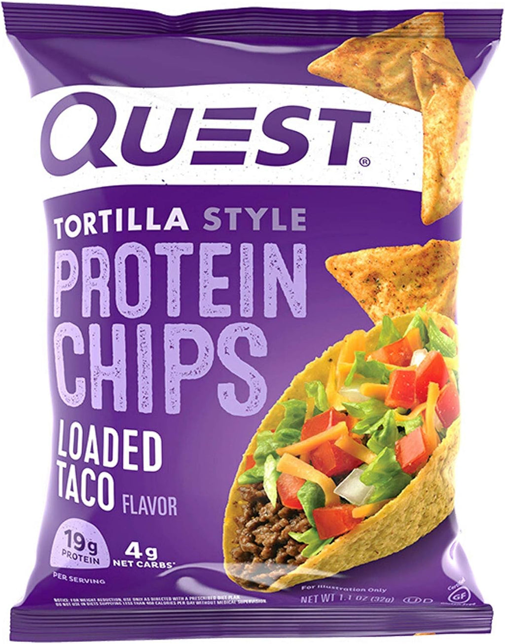 Cheddar & Sour Cream and Loaded Taco Flavors Protein Chips, 1.1 Ounce (Packs of 12) G574144