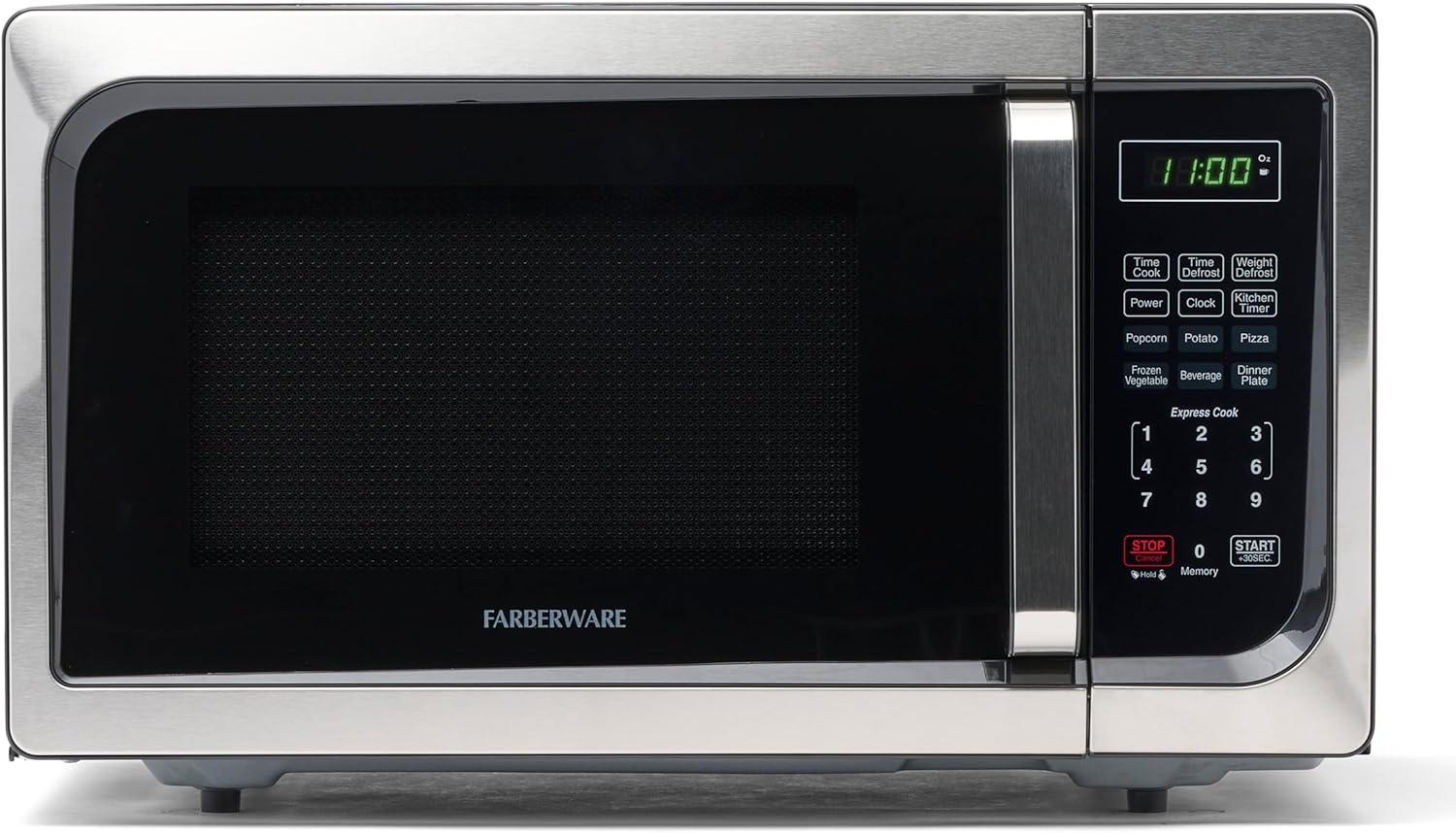 900 Watts 0.9 cu ft Countertop Microwave with LED Lighting & 10 Quart Slow Cooker with Lid Lock N9016