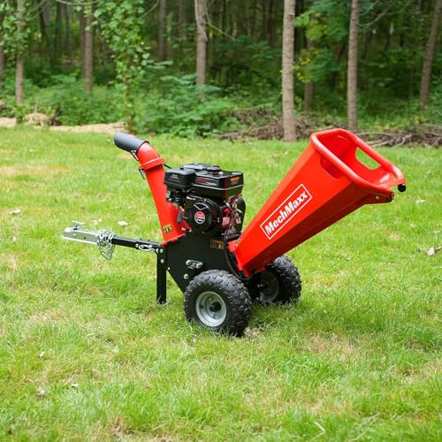 212CC 7HP Gas Powered Wood Chipper Leaf Branch Shredder Mulcher with Towbar R422950