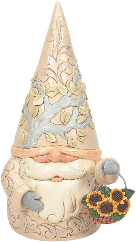 Four Seasons Gnome Statue with 4 Baskets Figurine 16.5 Inch Multicolor G261