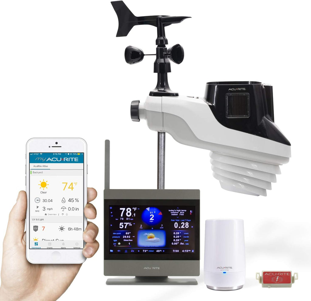 Weather Station with Temperature and Humidity Gauge, Rainfall, Wind Speed, Direction & Lightning Detection O313