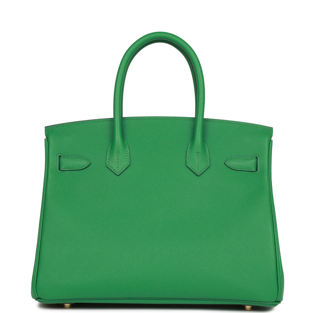 Pre-owned Birkin 30 Cactus Epsom Gold Hardware J609