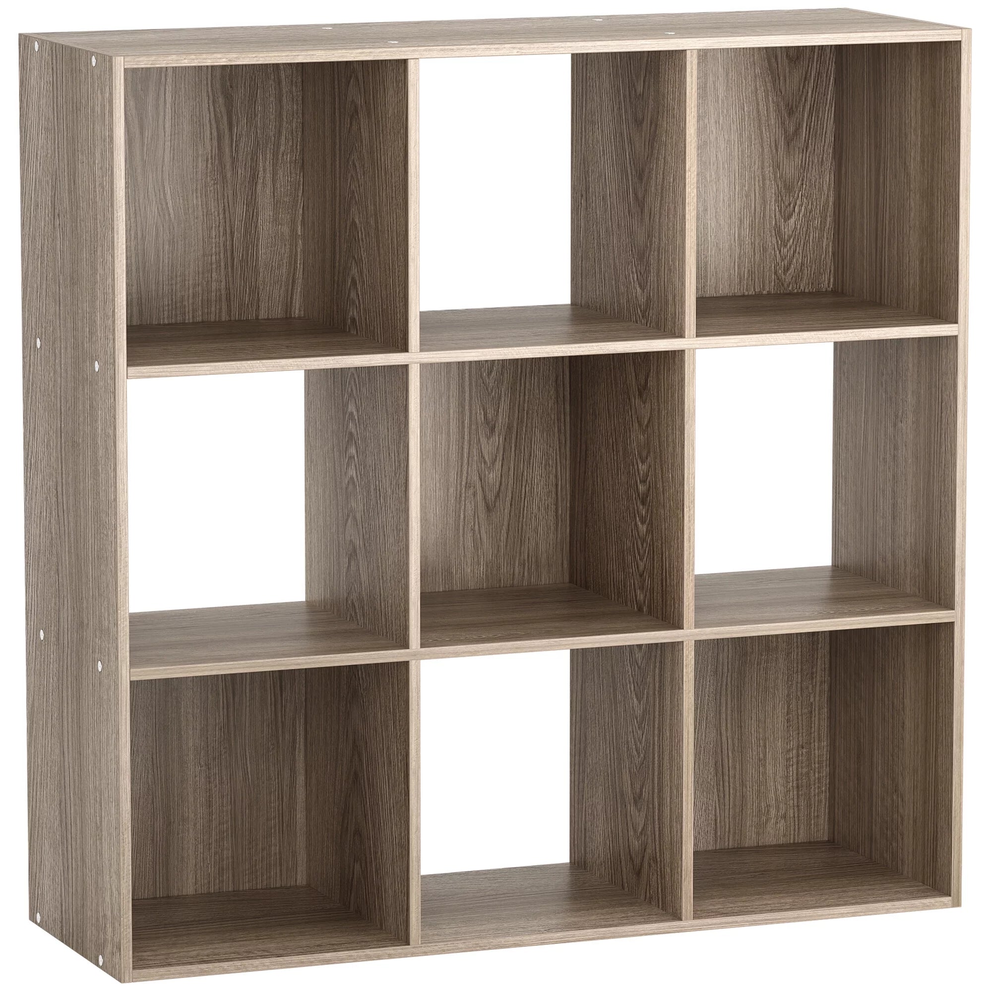 3-Tier 9 Cube Storage Organizer Wood Bookcase Bookshelf Black T6649