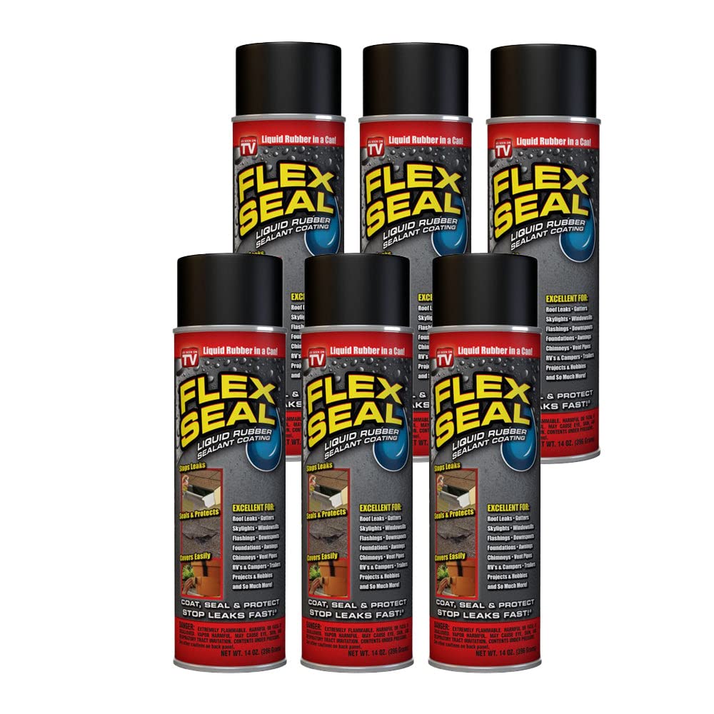 Black 14-oz Spray Rubber Sealant Coating (6 Pack) V806