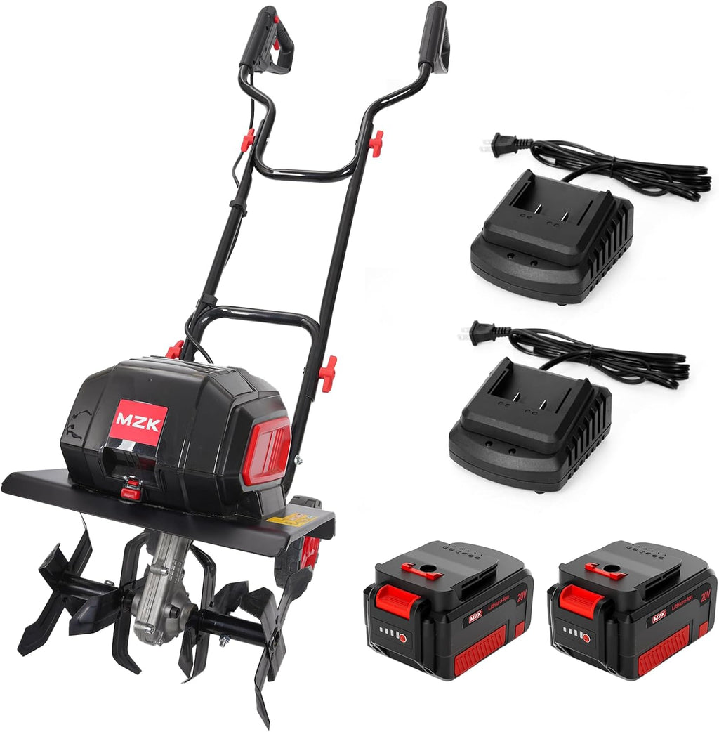 40V 12-inch Cordless Garden Tiller with 2 * 4.0Ah Battery and Fast Charger F1299