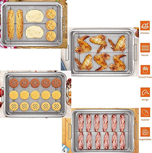 Stainless Steel Air Fryer Basket Set, 14.8 x 10.5 K3805