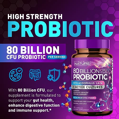 80 Billion CFU Probiotic Supplement - 30 Capsules V320714