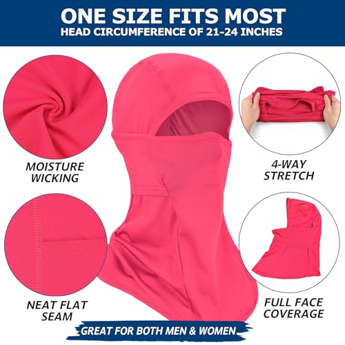 Cooling Balaclava Face Mask 2-Pack Lightweight Ski Mask Helmet Liner with Long Neck Coverage Z770995
