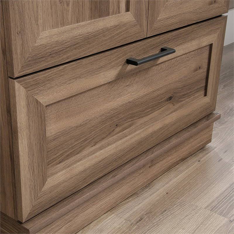 Wardrobe Armoire with 1-Drawer in Salt Oak E8775