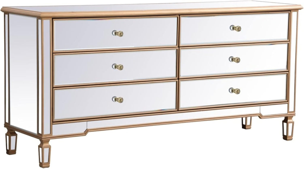 Antique Gold Mirrored Chest R467