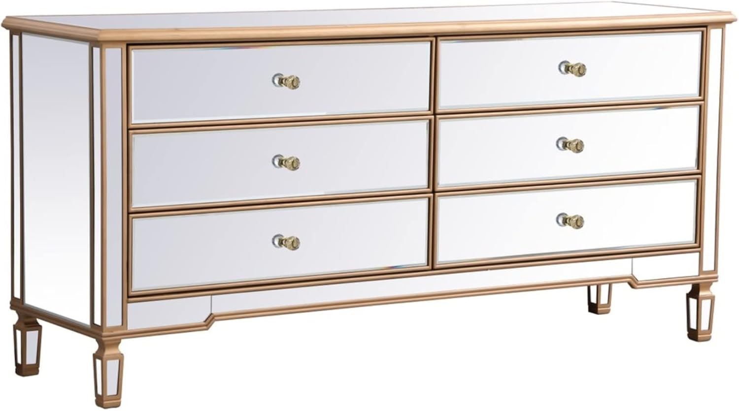 Antique Gold Mirrored Chest R467
