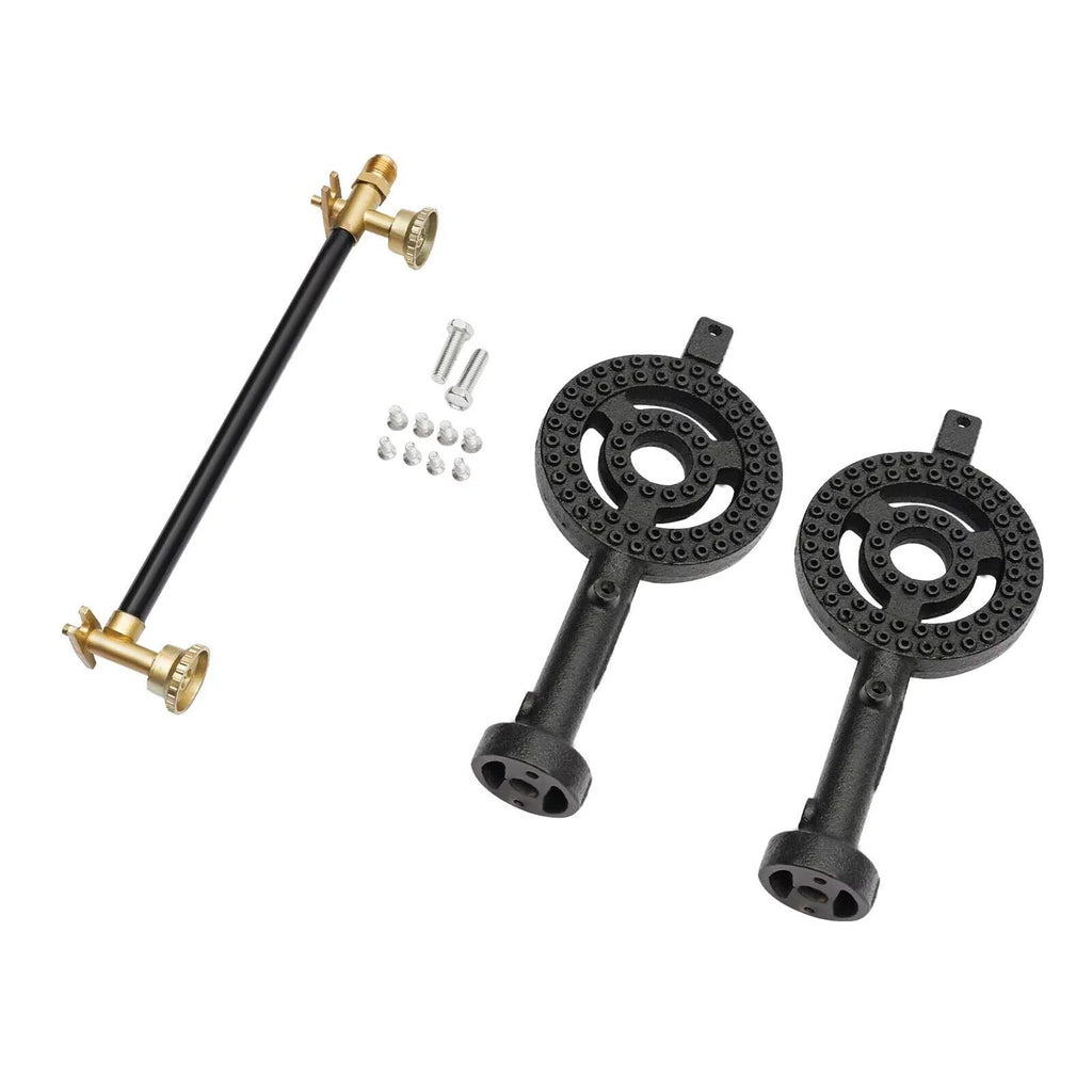 Double Propane Gas Burner Stove with Regulator Hose V874387