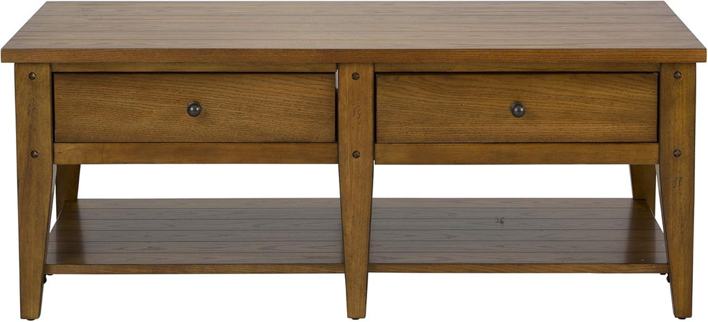 Medium Brown 3 Piece Set (1-Cocktail 2-End Tables) S406