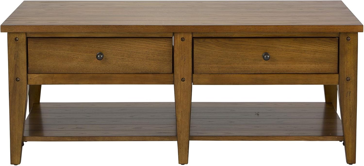 Medium Brown 3 Piece Set (1-Cocktail 2-End Tables) S406