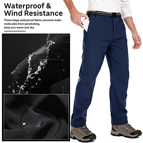 Mens Waterproof Fleece Lined Insulated Winter Hiking Pants W400