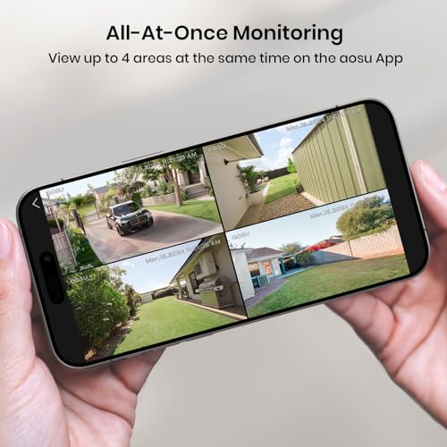 Security Cameras Outdoor Wireless, 4 Cam-Kit, Solar-Powered, 2K Color Night Vision, 5G & 2.4G WiFi O5757