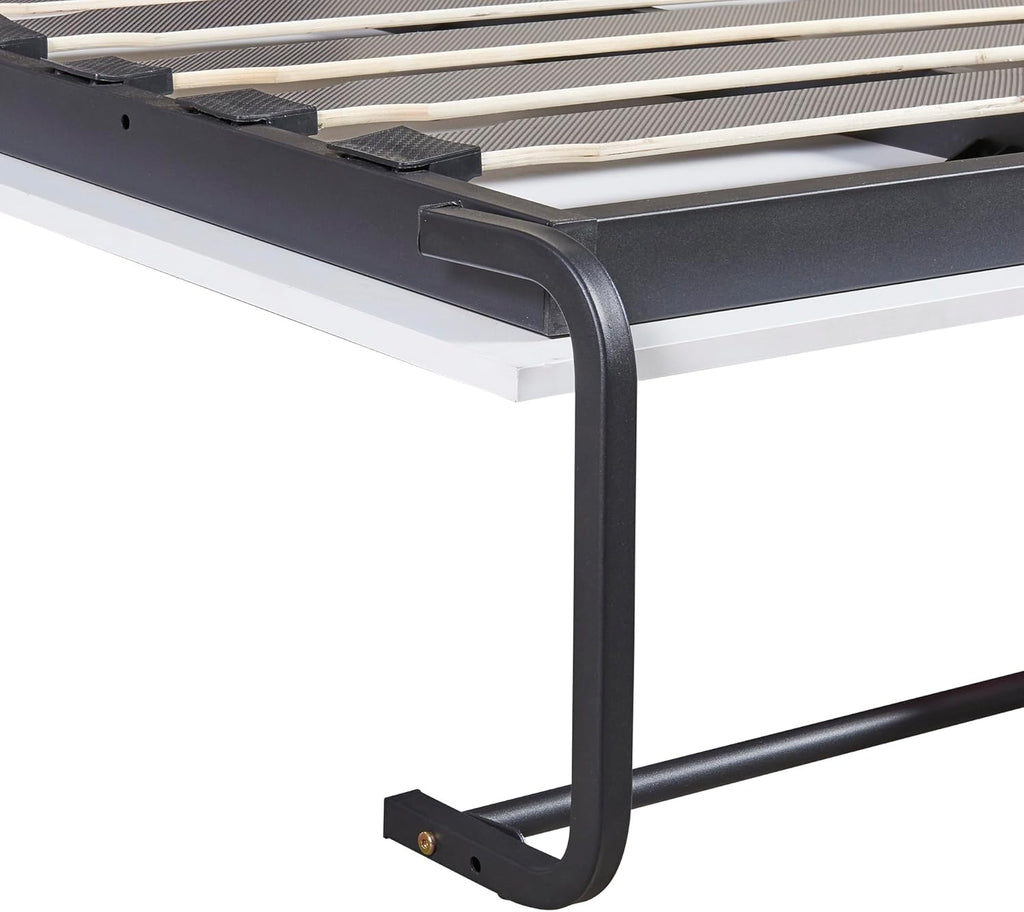 Twin Size Murphy Bed with Cabinet Gray T7150