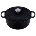 Black 5.5 qt Cast Iron Round Dutch Oven V26897