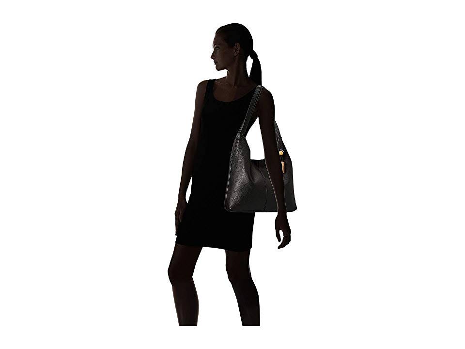 Black Leather Hobo J3106