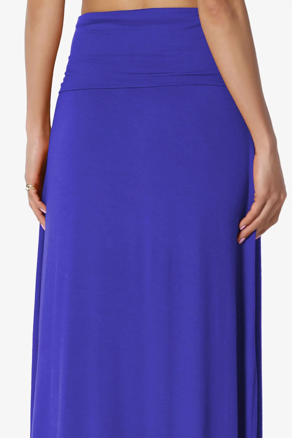 Casual Draped Jersey Long Maxi Skirt M689