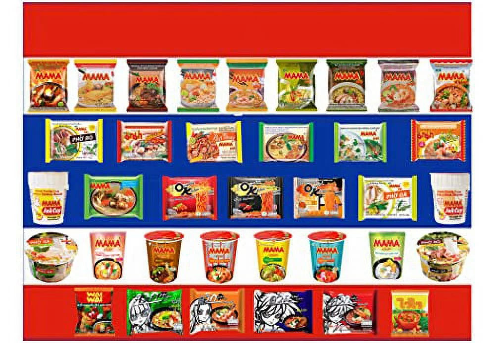 12 Pack Instant Ramen Noodle Variety Pack with Chopsticks N29490