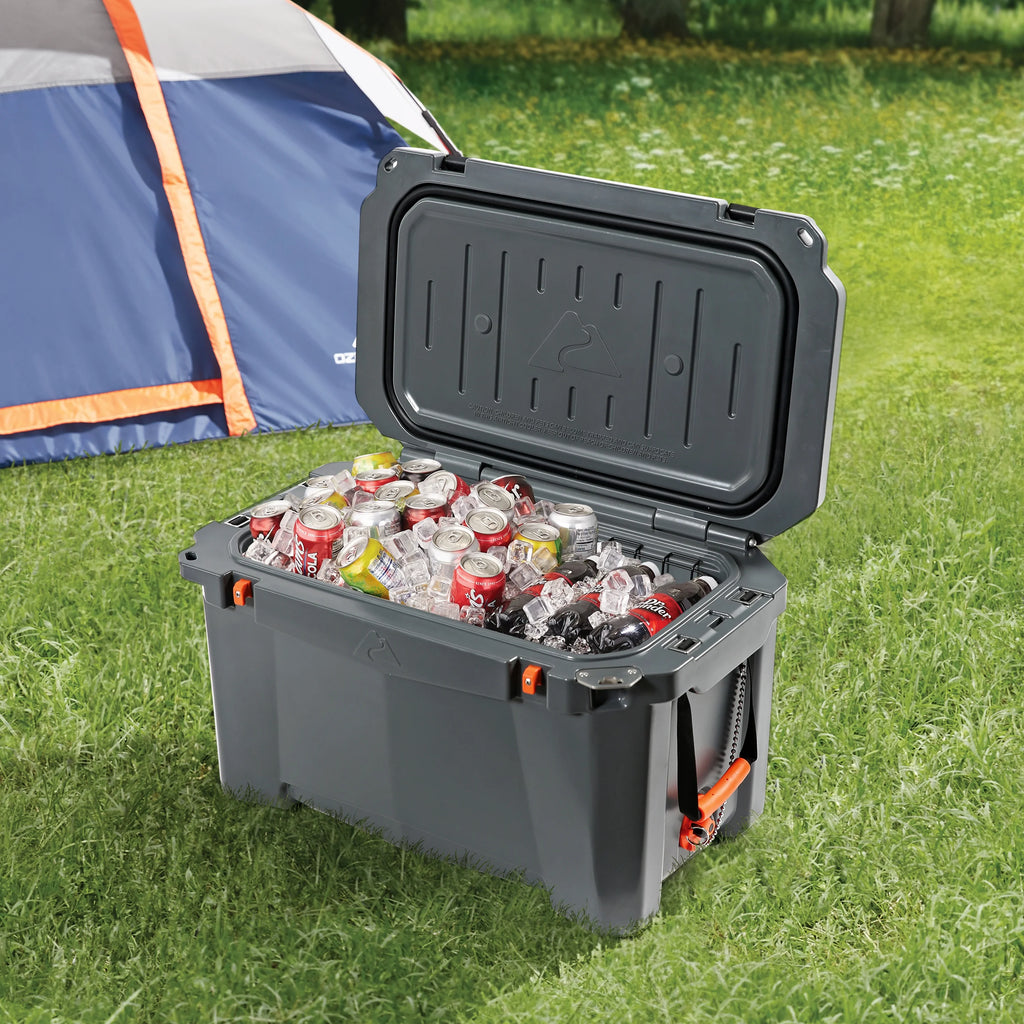 Gray 52 Quart Hard Sided Chest Cooler M52126