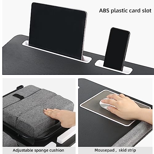3 in 1 Foldable Adjustable Height Lap Desk with Cushion Q135
