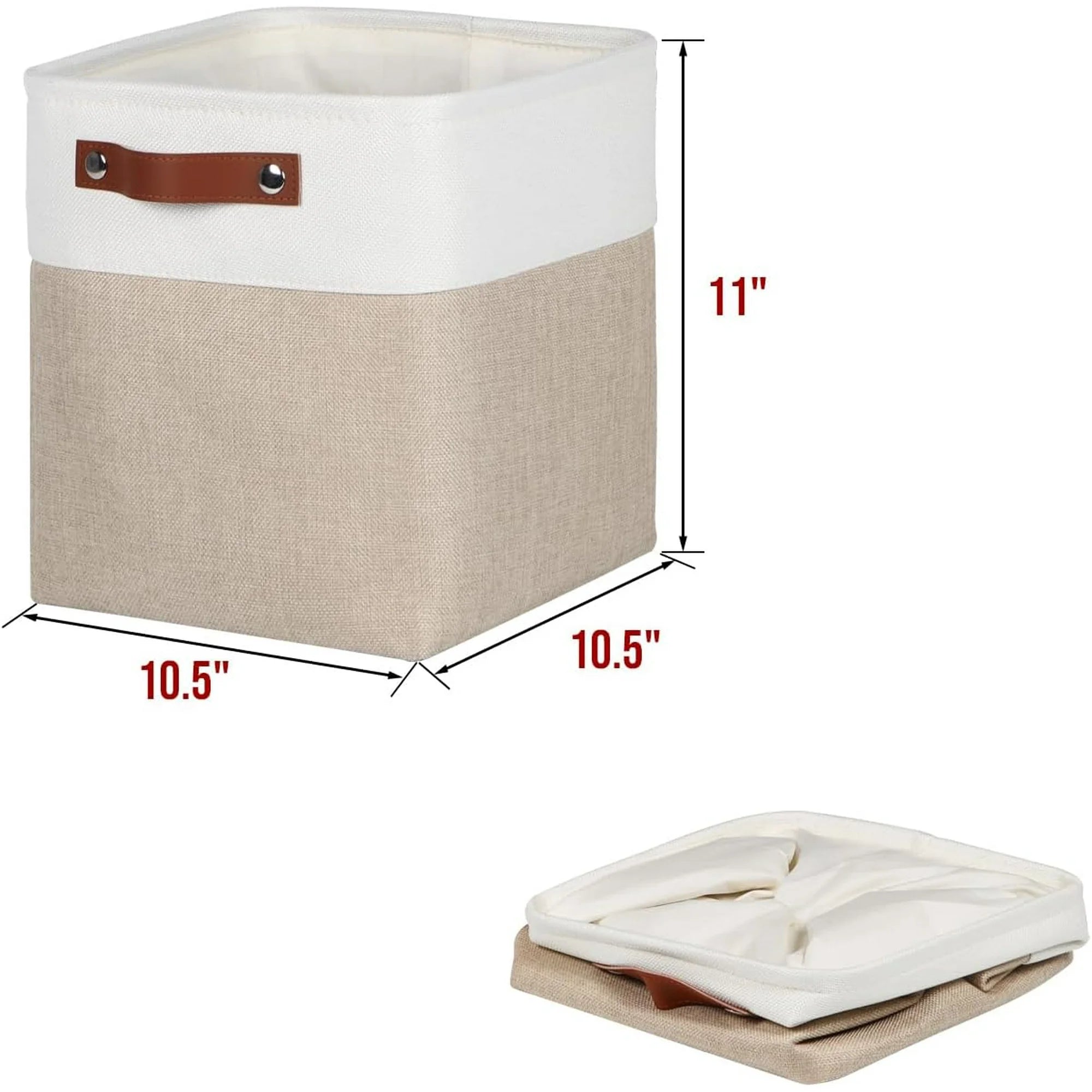 Set of 6 Fabric Storage Bins with Handles D940471