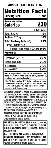 Green Original 16 Fl Oz Pack of 24 Energy Drink B514771