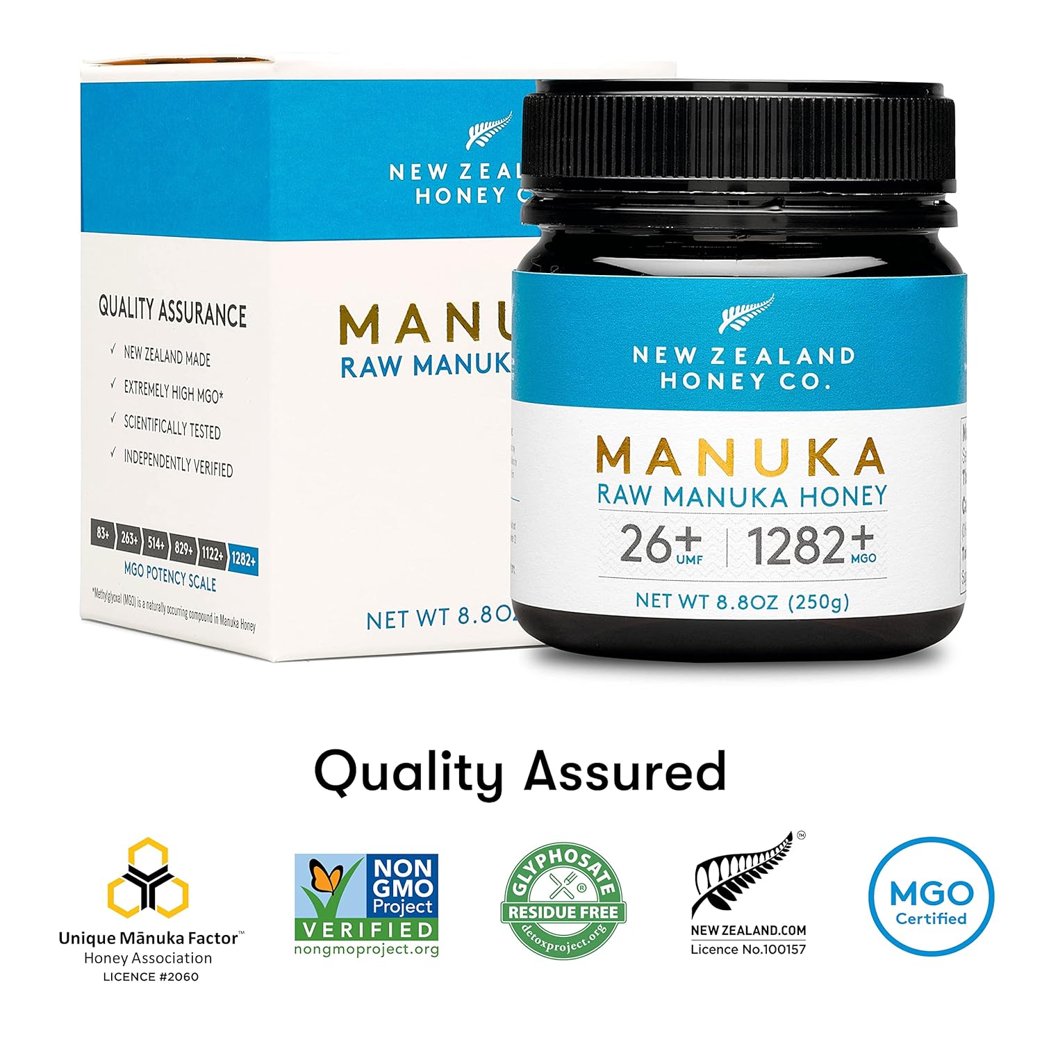 Raw Manuka Honey UMF 26+ MGO 1282+ 8.8 oz & UMF 24+ MGO 1122+ 8.8 oz G199566