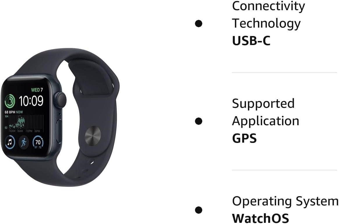 40mm Midnight Aluminum Case Sport Band Smartwatch R21595