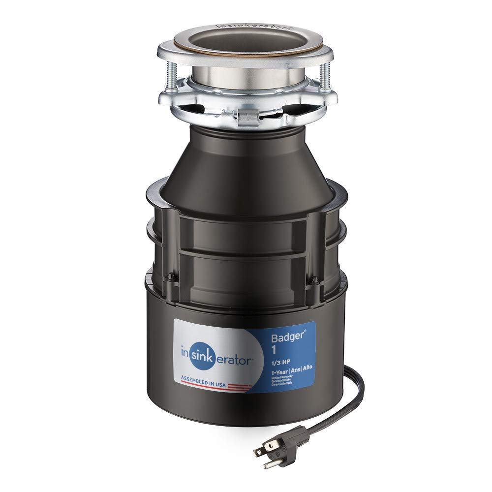 1/3 HP Continuous Feed Garbage Disposal with Cord, White D353