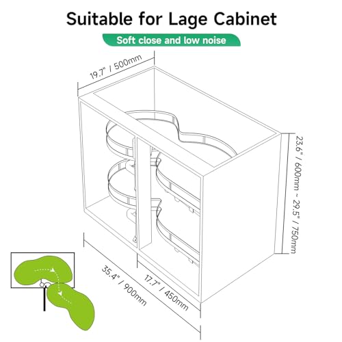 2 Tier Swing Tray Blind Corner Cabinet Organizer Z848