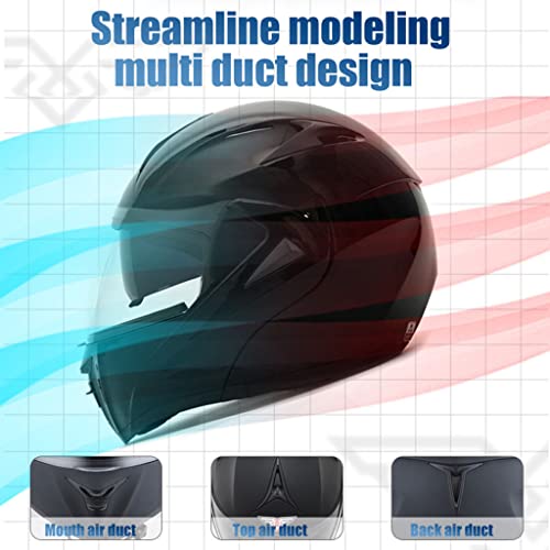 Bluetooth Full Face Motorcycle Helmet with Dual Visors A6891