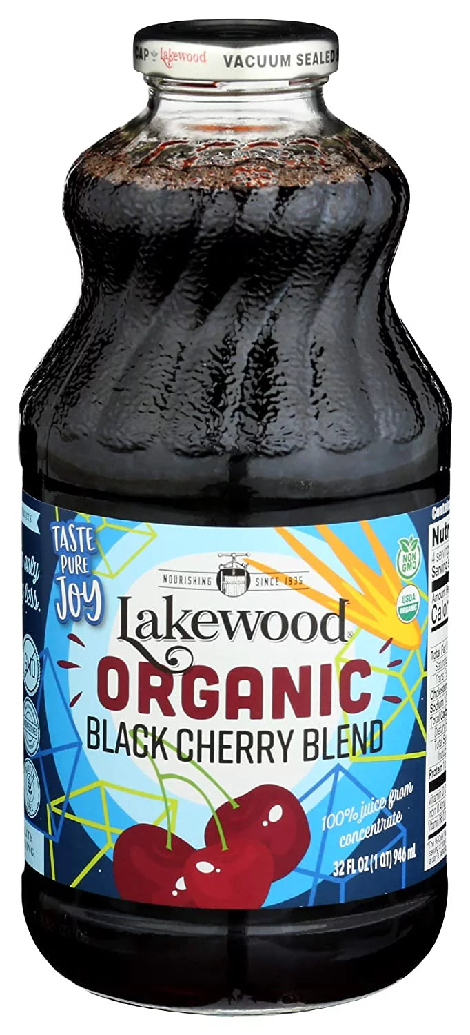 Organic Pure Fruit Juice Nectar Blend No Sugar Added Black Cherry 32 fl oz Pack of 3 X619807