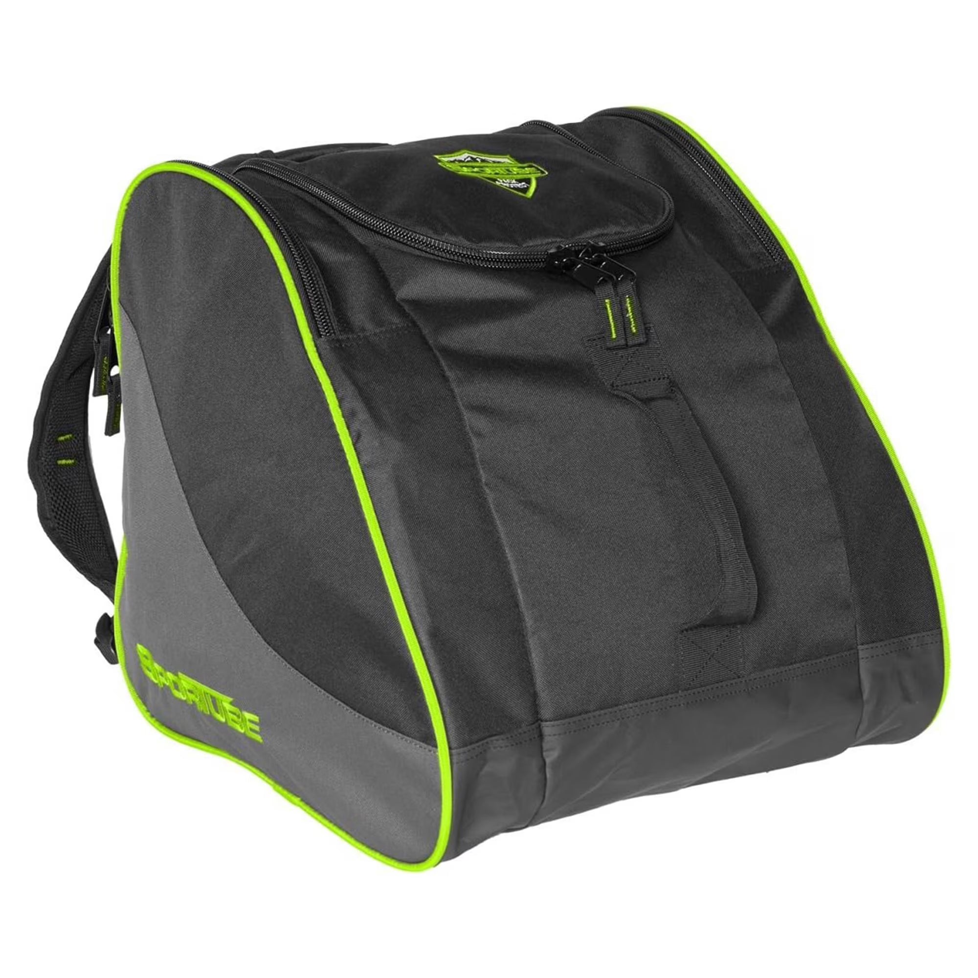 Green/Black Padded Ski Boot & Gear Backpack Bag L262