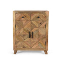 Natural Brown Mango Wood 2 Door 2 Drawer Cabinet Q757814