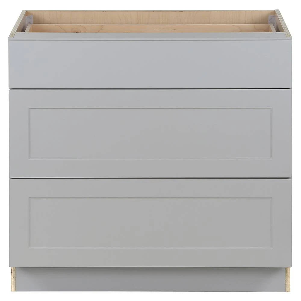 Gray Base Cabinet with 3 Soft Close Drawers I834500