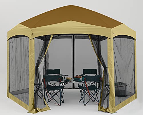 Camouflage 6 Sided Instant Screened Canopy Tent U488691