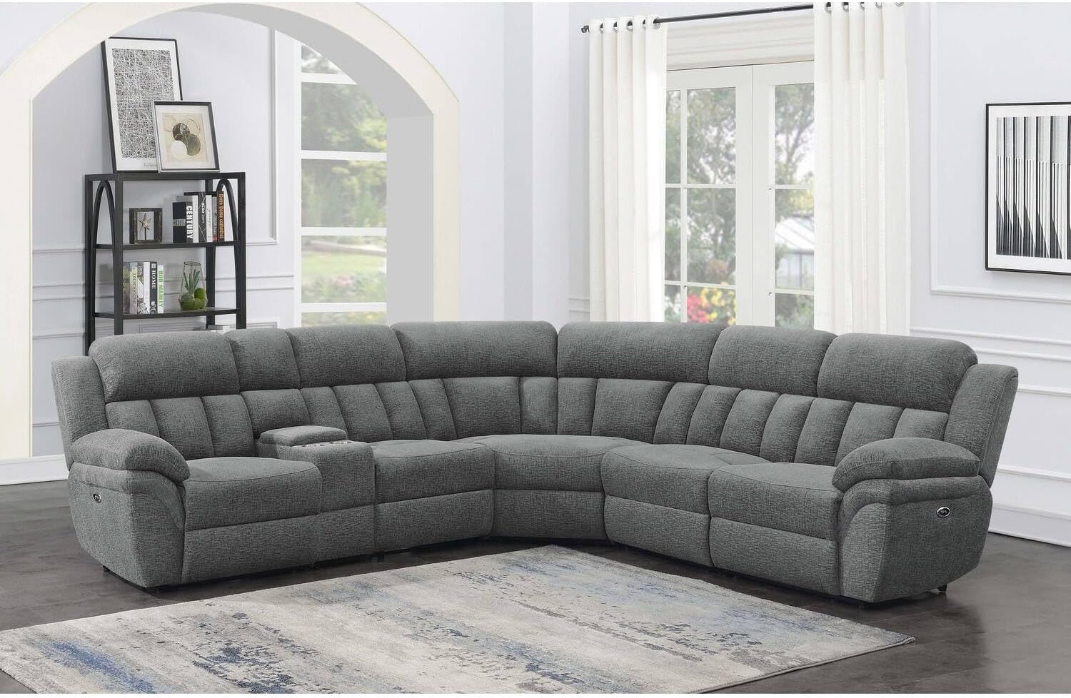 6-Piece Upholstered Power Sectional Charcoal H45821