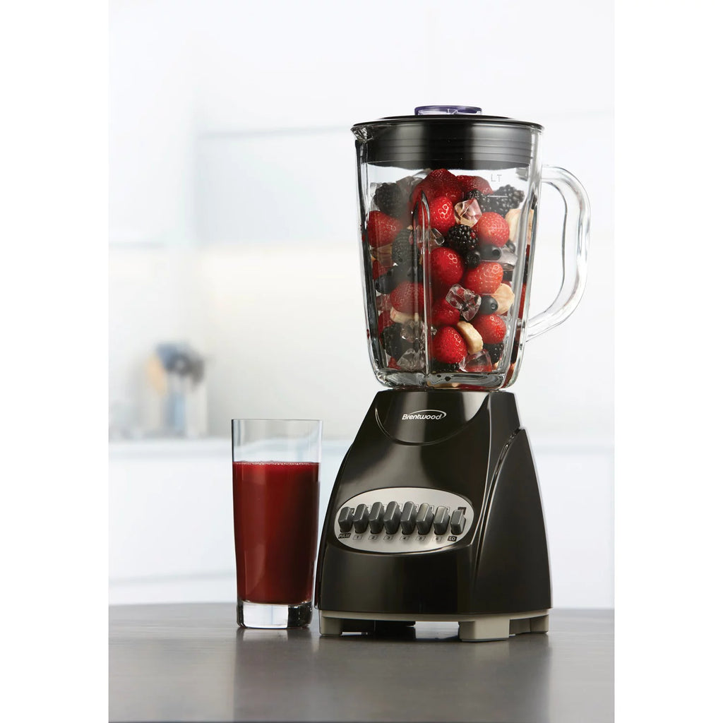 Black 12-Speed plus Pulse Blender with Glass Jar X137