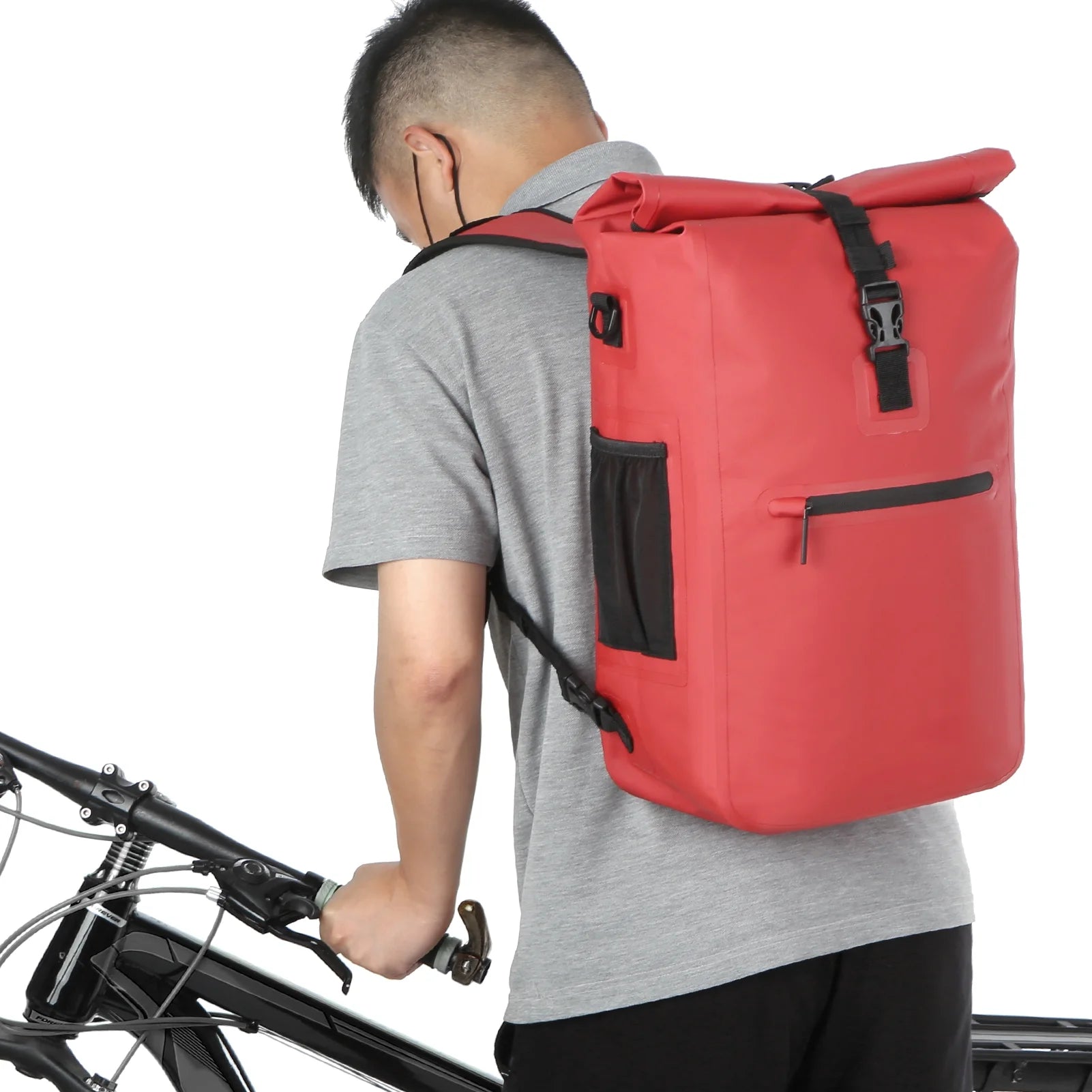 3-in-1 Waterproof Bike Pannier Rear Rack Bag with Laptop Compartment N563