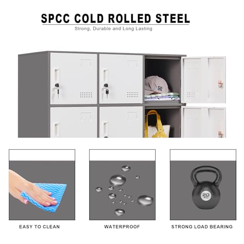 9 Door Grey & White Steel Locker E28197