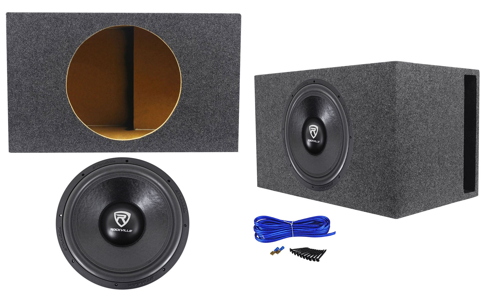 15" 4000w Car Audio Subwoofer with Vented Sub Box Enclosure P396527