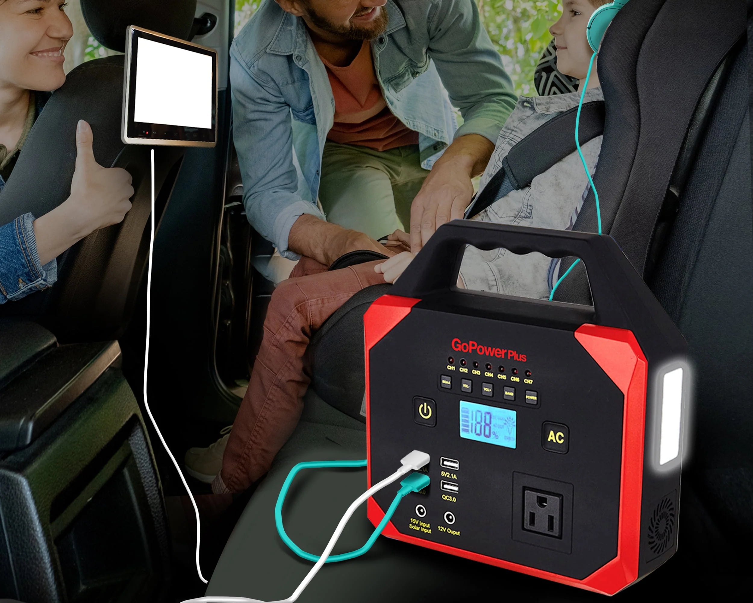 45000 mAh Emergency Power Station with AC outlet and USB Charging Ports K7798